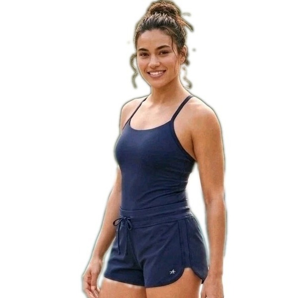 Women's Athleta Surge Swim Short XS Navy Surf Paddleboard